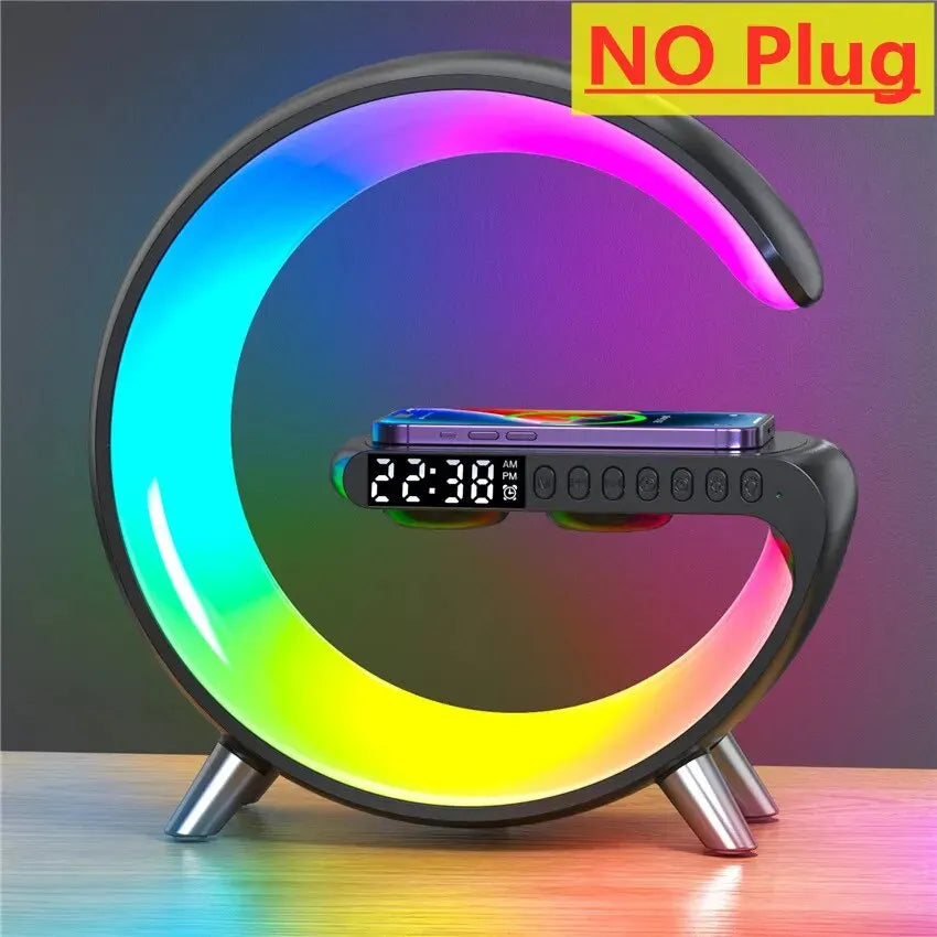 Aurora Station: Wireless Charger with RGB Lights and Alarm System